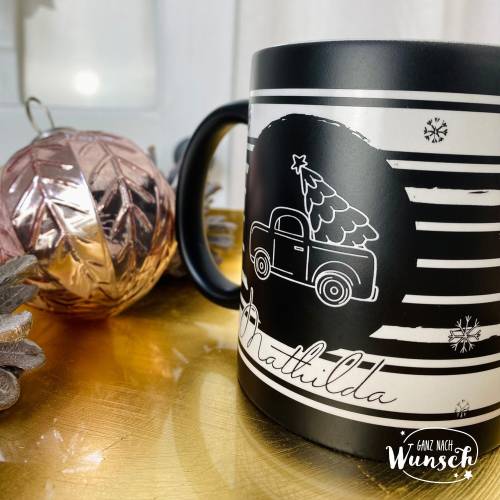 Personalisierte Tasse mit Weihnachtsmotiv | Keramikbecher | Keramiktasse | Becher mit Gravur | Weihnachtsgeschenk person