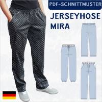 eBook Schnittmuster 'Mira' – Jerseyhose mit Gummizug und Hosentaschne, Gr. 34-50, elegant oder sportlich Bild 1