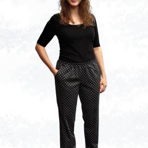 eBook Schnittmuster 'Mira' – Jerseyhose mit Gummizug und Hosentaschne, Gr. 34-50, elegant oder sportlich Bild 2