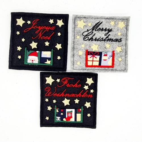 Stickdatei Set Geld Hülle Weihnachten ITH – Geldgeschenk Hüllen für Stickmaschine