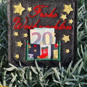 Stickdatei Set Geld Hülle Weihnachten ITH Bild 4