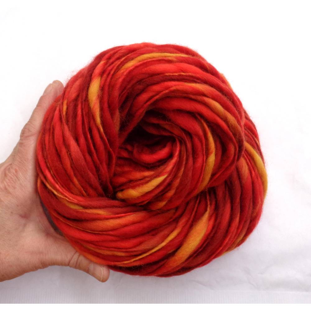 Sunset handgesponnene dicke Merinowolle, Garn zum Stricken/Häkeln