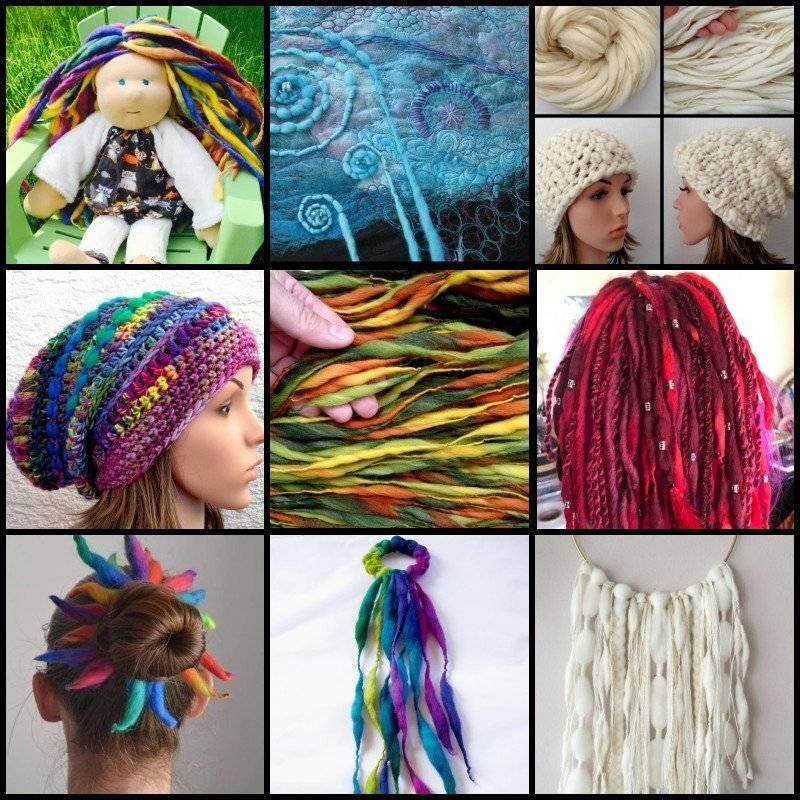 Sunset handgesponnene dicke Merinowolle, Garn zum Stricken/Häkeln