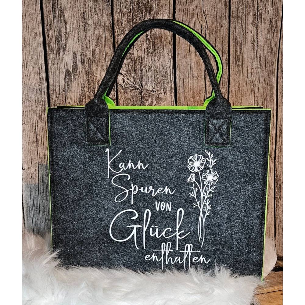 Filztaschen Geschenk bunt robuste Filztasche mit Spruch