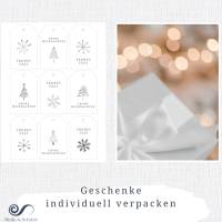 Geschenkanhänger Weihnachten zum ausdrucken | 2 Motive | Weihnachtsgeschenke verpacken | Weihnachtliche Verpackung Bild 4