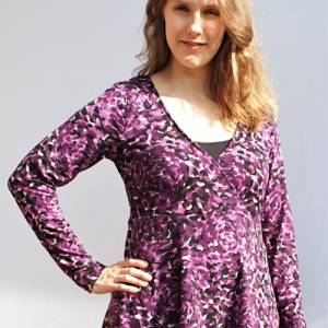 eBook Schnittmuster „Conny“ – Wickelkleid und Shirt mit hoher Taille, 4 Ärmellängen, Gr. 34-50, PDF-Format (A4, A0) Bild 2