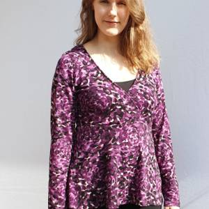 eBook Schnittmuster „Conny“ – Wickelkleid und Shirt mit hoher Taille, 4 Ärmellängen, Gr. 34-50, PDF-Format (A4, A0) Bild 4