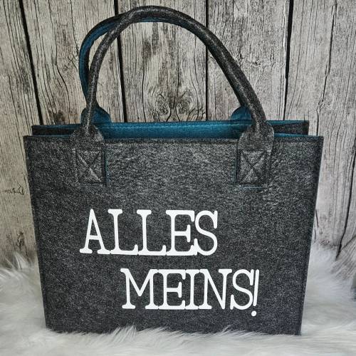 Filztaschen | Geschenk | bunt | robuste Filztasche mit Spruch 