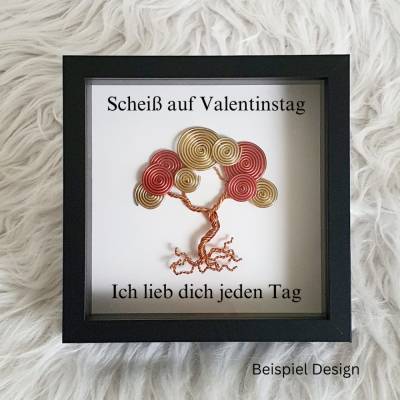 Mini Schneckenbaum Geschenk/ Valentinstag/ Personalisierter Bilderrahmen / Lebensbaum /Geschenkidee