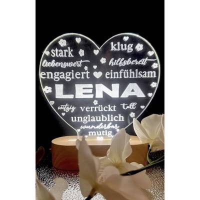 Personalisierte Lampe in Herzform , Geschenk für Freunde und Familie, Lieblingsmensch;