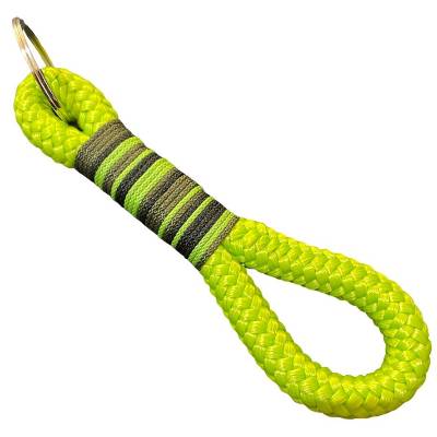 Schlüsselanhänger handgefertigt der Marke AlsterStruppi in grün, buntes Takelgarn