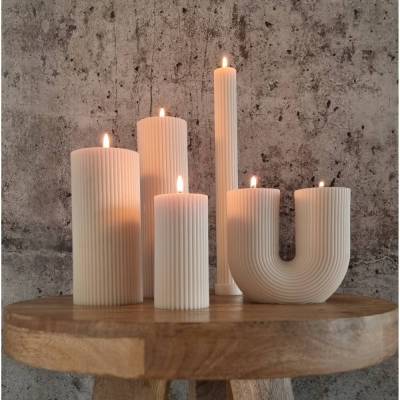 Handgefertigte römische Säulenkerzen U-Form – Vegane Sojawachs-Stumpenkerzen 