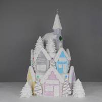 Häkelanleitung Weihnachtsdeko & Geschenkboxen Winterdorf mit Kirche Bild 6
