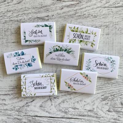 Gastgeschenk Taufe | Schokolade Schokotafel Vollmilch | Schön, dass Du da bist!