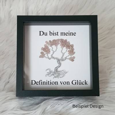 Mini Edelsteinbaum Geschenk/ Valentinstag/ Personalisierter Bilderrahmen / Lebensbaum/ Geschenkidee