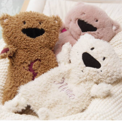 Bärchen Schmusetuch bestickt mit Namen Schnuffeltuch Kuscheltuch Teddy