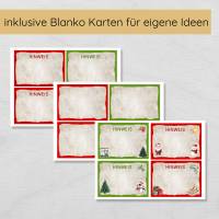 Weihnachten Outdoor Schnitzeljagd Set für Kinder mit 24 Hinweisen, Urkunde, Spielen & Ausmalbildern Bild 6