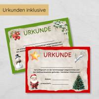 Weihnachten Outdoor Schnitzeljagd Set für Kinder mit 24 Hinweisen, Urkunde, Spielen & Ausmalbildern Bild 7