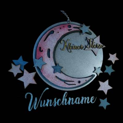 Namensschild zur Erinnerung an ein Sternenkind, Geschenk für Eltern nach stiller Geburt um Anteilnahme auszudrücken 