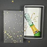 Geschenkschachtel für Geldgeschenk schön verpackt mit Glitzer Bild 1