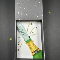 Geschenkschachtel für Geldgeschenk schön verpackt mit Glitzer Bild 3