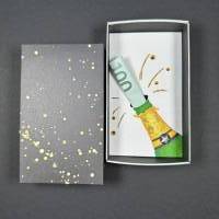 Geschenkschachtel für Geldgeschenk schön verpackt mit Glitzer Bild 4