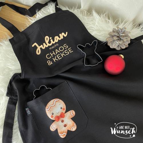 Kinderschürze personalisiert | Kochschürze Kinder | Plätzchen backen | Schürze für Kind | Geschenk zum Nikolaus | Weihna