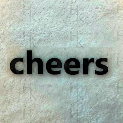 Bügelbild - cheers | Statement | Spruch | Logo - viele mögliche Farben