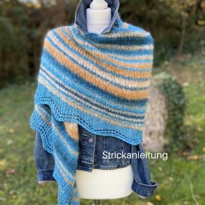 Strickanleitung Lizas Tuch Silberfarn 2
