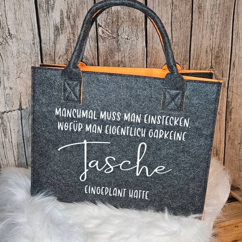 Filztasche | Geschenk | bunt | robuste Filztasche mit Spruch