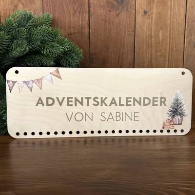 Personalisierter Holz-Adventskalender