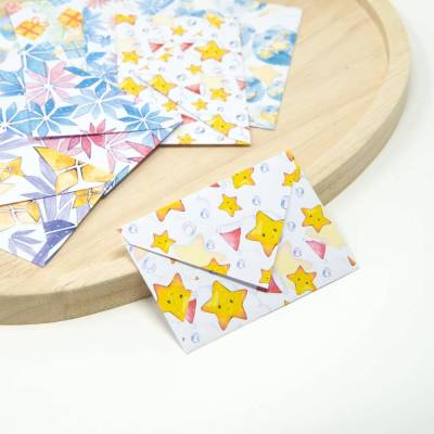 20 kleine Briefumschläge, Weihnachten | Handgemachte Aquarell Umschläge für Gutscheinkarten Wichteln