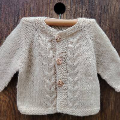 Strickanleitung  ( Deutsch) einfachste Babyjacke, Baby Cardigan stricken