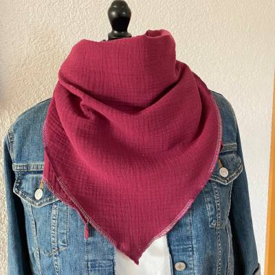 Musselintuch, Halstuch, Tuch ,Musselin, Dreieckstuch für Mädchen und Frauen