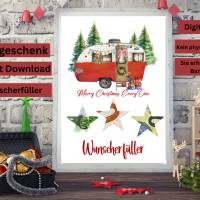 Geldgeschenk - Wunscherfüller zu Weihnachten, A4 , Sofort Download, Zum Ausdrucken, Last-Minute Geschenk Bild 2
