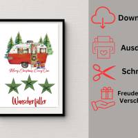 Geldgeschenk - Wunscherfüller zu Weihnachten, A4 , Sofort Download, Zum Ausdrucken, Last-Minute Geschenk Bild 4