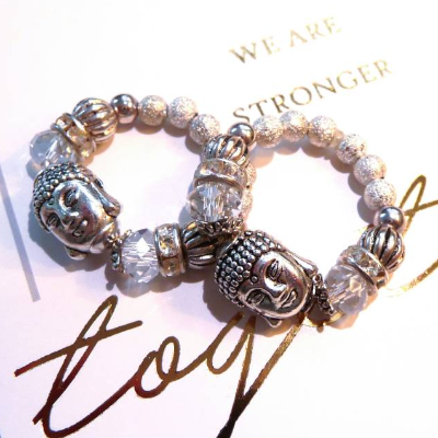 Ring Buddah / silberfarben