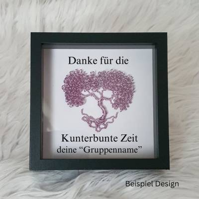 Mini Drahtbaum Geschenk/ Kindergarten / Personalisierter Bilderrahmen / Lebensbaum Erzieher  /Geschenkidee Kita
