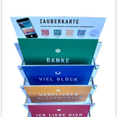 POSTKARTEN MIT QR CODE ZAUBERKARTE