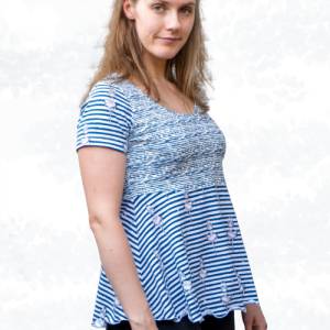 Schnittmuster „Leonie“ – Jerseyshirt mit Empire-Teilung, Größen 34-50, PDF eBook Bild 4