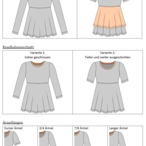 Schnittmuster „Leonie“ – Jerseyshirt mit Empire-Teilung, Größen 34-50, PDF eBook Bild 6