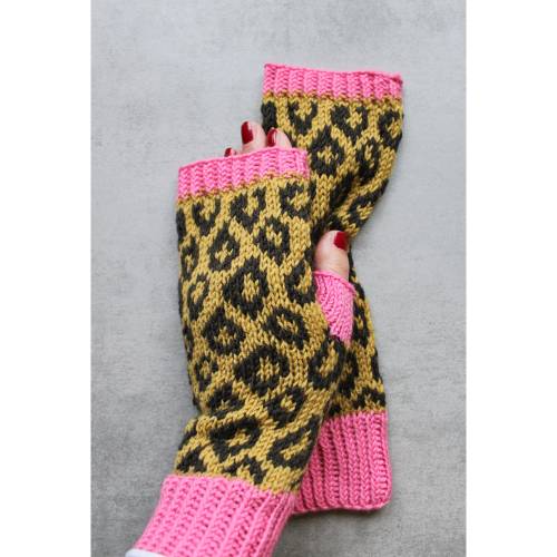 Malabar Stulpen und Handschuhe Strickanleitung – Leopardenmuster in Fair-Isle Technik