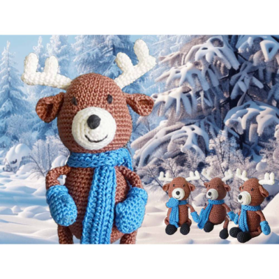 Häkelanleitung: Weihnachtselch Loki