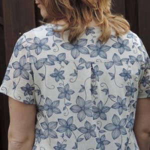 PDF Schnittmuster Shirt mit Falten im Ausschnitt Gloria Rundhalsausschnitt eBook Nähanleitung Jersey elegantes damenshir Bild 3