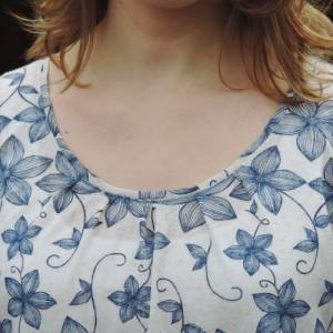 PDF Schnittmuster Shirt mit Falten im Ausschnitt Gloria Rundhalsausschnitt eBook Nähanleitung Jersey elegantes damenshir Bild 4