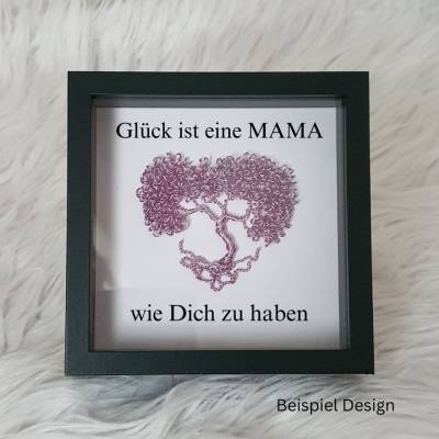 Mini Drahtbaum Geschenk/ Muttertag / Personalisierter Bilderrahmen / Lebensbaum /Geschenkidee Mama