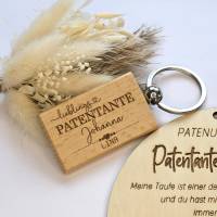 Geschenk Patentante Taufe - personalisiertes Holzschild für die Patentante - Geschenk Patentante - Taufgeschenk Patin Bild 2