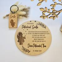 Geschenk Patentante Taufe - personalisiertes Holzschild für die Patentante - Geschenk Patentante - Taufgeschenk Patin Bild 4