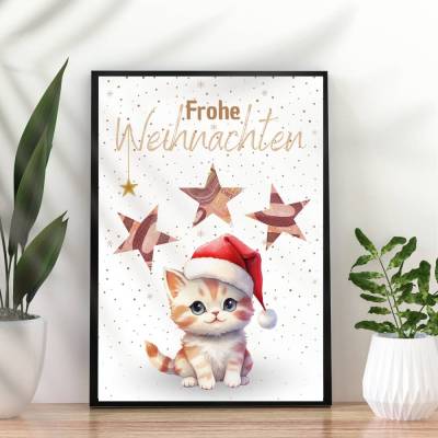 Wunscherfüller Weihnachten Katze | Geldgeschenk | Geschenkidee Geld | Kleine Weihnachtsgeschenke Last Minute