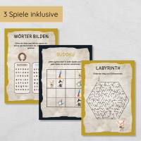 Silvester Indoor Schnitzeljagd Set für Kinder mit 20 Hinweisen, Urkunde, Spielen & Ausmalbildern Bild 7